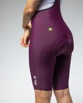 ALÉ Krótkie spodnie kolarskie z szelkami - R-EV1 GO - bordowy