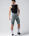 GOBIK Krótkie spodnie kolarskie z szelkami - MATT COMPACT 2.0 - szary/zielony