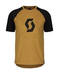 SCOTT Kolarska koszulka z krótkim rękawem - ICON RAGLAN - brązowy/czarny