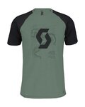 SCOTT Kolarska koszulka z krótkim rękawem - ICON RAGLAN - zielony/czarny