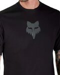 FOX Koszulka kolarska z krótkim rękawem - RANGER HEAD - czarny