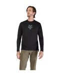 FOX Letnia koszulka kolarska z długim rękawem - RANGER LS HEAD - czarny