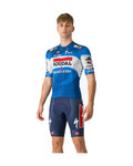 CASTELLI Krótkie spodnie kolarskie z szelkami - SOUDAL QUICK-STEP 2024 COMPETIZIONE - niebieski/biały/czerwony