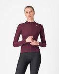 CASTELLI Zimowa koszulka kolarska z długim rękawem - ESPRESSO THERMAL W LS - czerwony