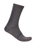CASTELLI Kolarskie klasyczne skarpetki - ESPRESSO 18 - szary