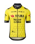 AGU Koszulka kolarska z krótkim rękawem - REPLICA VISMA | LEASE A BIKE 2024 - żółty/czarny