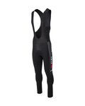 AGU Długie spodnie kolarskie z szelkami - REPLICA VISMA | LEASE A BIKE 2024 - czarny