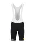 RAPIDGEAR Krótkie spodnie kolarskie z szelkami - VISMA TDF25 REPLICA BIBSHORT - czarny