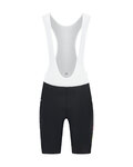 RAPIDGEAR Krótkie spodnie kolarskie z szelkami - REPLICA VISMA 2026 - czarny/biały