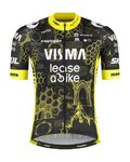 RAPIDGEAR Koszulka kolarska z krótkim rękawem - REPLICA VISMA TDF26 - czarny/żółty
