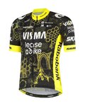 RAPIDGEAR Koszulka kolarska z krótkim rękawem - REPLICA VISMA TDF26 - czarny/żółty