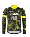 RAPIDGEAR Letnia koszulka kolarska z długim rękawem - REPLICA VISMA TDF26 - czarny/żółty