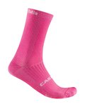 CASTELLI Kolarskie klasyczne skarpetki - GIRO LOGO 18 - różowy