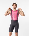 CASTELLI Krótkie spodnie kolarskie z szelkami - GIRO TROFEO 2 - szary