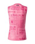CASTELLI Kolarski bezrękawnik - GAZZETTA DELLO SPORT - różowy