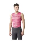 CASTELLI Kolarski bezrękawnik - GAZZETTA DELLO SPORT - różowy