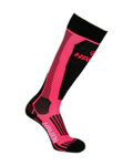 HAVEN Podkolanówki kolarskie - COMPRESSIVE SKI - czarny/różowy
