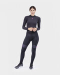 ALÉ Długie spodnie kolarskie bez szelek - PR-R MILD TIGHTS - czarny/różowy