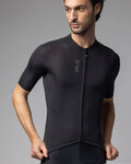 ALÉ Koszulka kolarska z krótkim rękawem - COLOR BLOCK PRAGMA - czarny