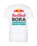 RED BULL Kolarska koszulka z krótkim rękawem - RED BULL BORA HANSGROHE - biały