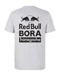RED BULL Kolarska koszulka z krótkim rękawem - RED BULL BORA HANSGROHE - szary