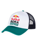 RED BULL Czapka kolarska - RED BULL BORA HANSGROHE - biały/niebieski/zielony