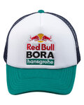 RED BULL Czapka kolarska - RED BULL BORA HANSGROHE - biały/niebieski/zielony