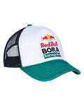 RED BULL Czapka kolarska - RED BULL BORA HANSGROHE - biały/niebieski/zielony
