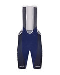 SANTINI Krótkie spodnie kolarskie z szelkami - TREK FACTORY RACING 2025 - niebieski