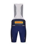 SANTINI Krótkie spodnie kolarskie z szelkami - TREK FACTORY RACING 2025 - niebieski