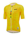 SANTINI Koszulka kolarska z krótkim rękawem - UCI GOODWOOD 1982 - żółty
