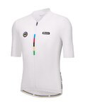 SANTINI Koszulka kolarska z krótkim rękawem - UCI WORLD CHAMPION - biały