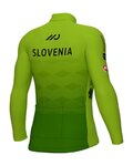 ALÉ Zimowa koszulka kolarska z długim rękawem - SLOVENIAN FEDERATION PRIME 2024 - zielony