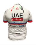 PISSEI Koszulka kolarska z krótkim rękawem - UAE TEAM EMIRATES 2024 CHAMPION SLOVENIA REPLICA JR - biały