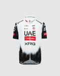 PISSEI Koszulka kolarska z krótkim rękawem - UAE TEAM EMIRATES 2025 REPLICA JR - biały/czarny