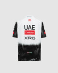 PISSEI Koszulka kolarska z krótkim rękawem - UAE TEAM EMIRATES 2025 REPLICA JR - biały/czarny