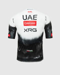 PISSEI Koszulka kolarska z krótkim rękawem - UAE TEAM EMIRATES 2025 REPLICA - biały/czarny