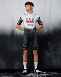 PISSEI Koszulka kolarska z krótkim rękawem - UAE TEAM EMIRATES 2025 REPLICA - biały/czarny