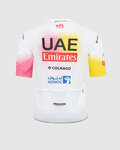 PISSEI Koszulka kolarska z krótkim rękawem - UAE TEAM EMIRATES REPLICA - GIRO + TOUR 24 - biały/różowy/żółty