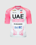 PISSEI Koszulka kolarska z krótkim rękawem - UAE TEAM EMIRATES REPLICA GIRO D'ITALIA 2024 - biały/różowy
