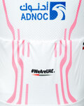 PISSEI Koszulka kolarska z krótkim rękawem - UAE TEAM EMIRATES REPLICA GIRO D'ITALIA 2024 - biały/różowy