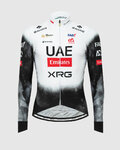 PISSEI Zimowa koszulka kolarska z długim rękawem - UAE TEAM EMIRATES - XRG 2025 REPLICA - biały/czarny
