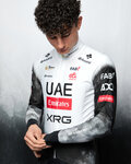 PISSEI Zimowa koszulka kolarska z długim rękawem - UAE TEAM EMIRATES - XRG 2025 REPLICA - biały/czarny