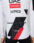 PISSEI Letnia koszulka kolarska z długim rękawem - UAE TEAM EMIRATES - XRG 2026 REPLICA - biały/czerwony/czarny