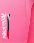 PISSEI Krótkie spodnie kolarskie z szelkami - UAE TEAM EMIRATES 2024 REPLICA SANREMO - GIRO 24 - różowy