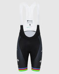 PISSEI Krótkie spodnie kolarskie z szelkami - TADEJ POGACAR WORLD CHAMP REPLICA - czarny