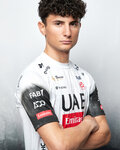 PISSEI Kolarska koszulka z krótkim rękawem - UAE TEAM EMIRATES 2025  - biały/czarny