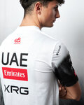 PISSEI Kolarska koszulka z krótkim rękawem - UAE TEAM EMIRATES 2025  - biały/czarny