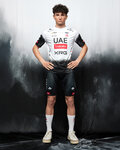 PISSEI Kolarska koszulka z krótkim rękawem - UAE TEAM EMIRATES 2025  - biały/czarny