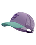 COMPRESSPORT Czapka kolarska - TRUCKER CAP - fioletowy/jasnozielony
